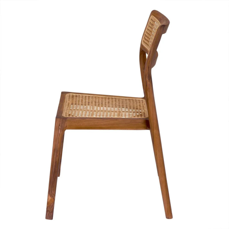 Salam Teak Wood Armless Chair - LOOMLAN - Noir - Accent Chairs