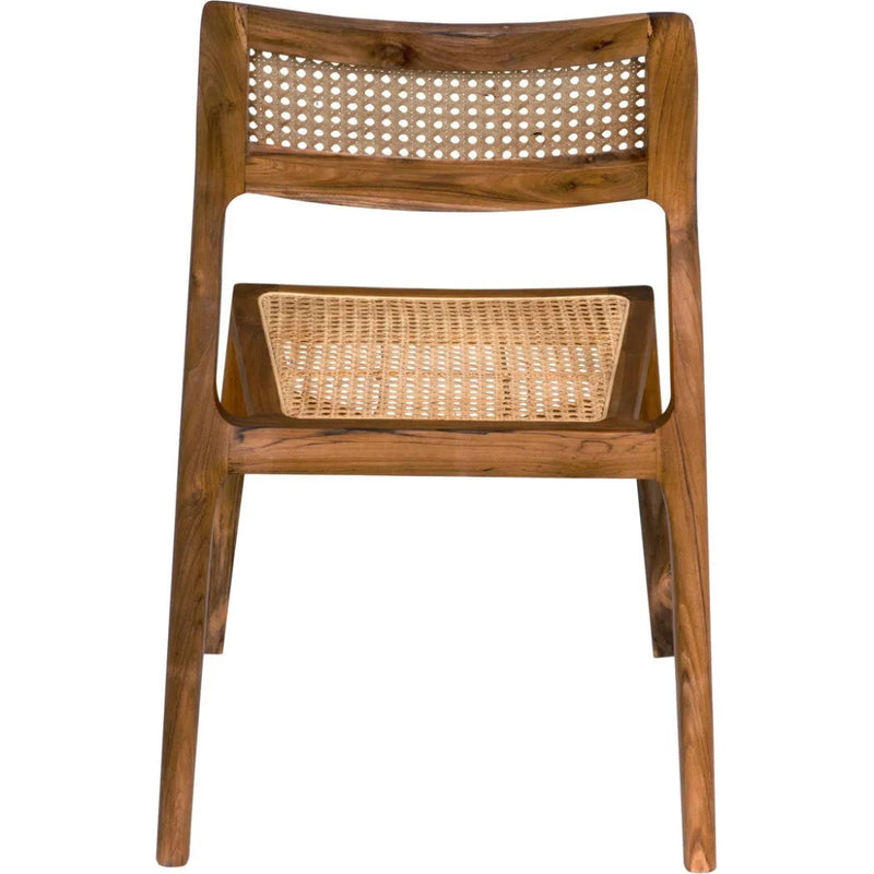 Salam Teak Wood Armless Chair - LOOMLAN - Noir - Accent Chairs