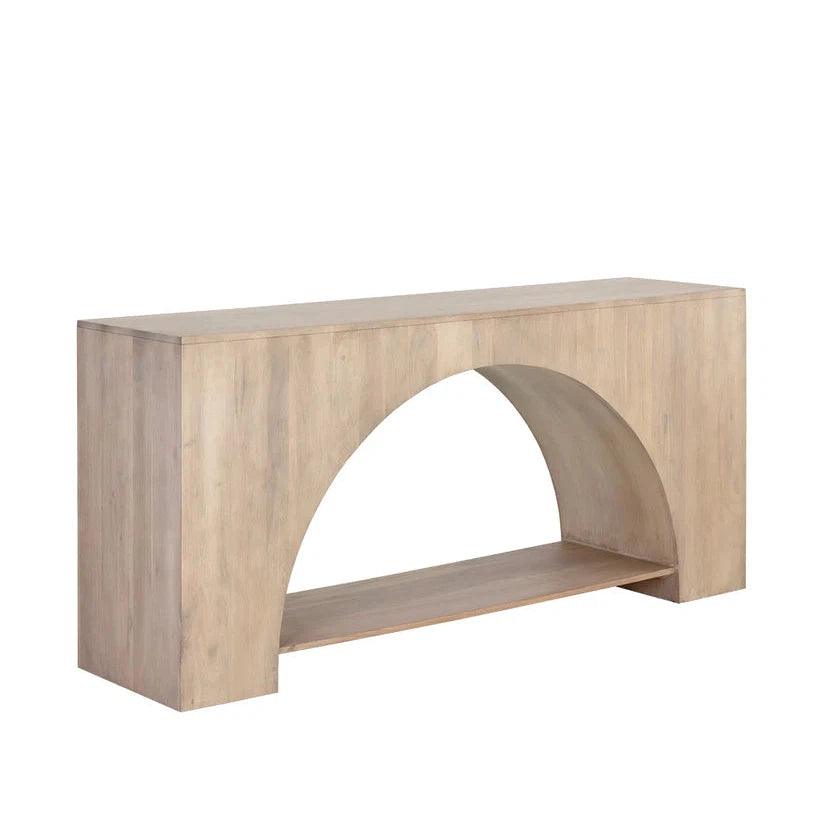 Salma Console Table SolidWood Whitewash - LOOMLAN - SUNPAN - Console Tables