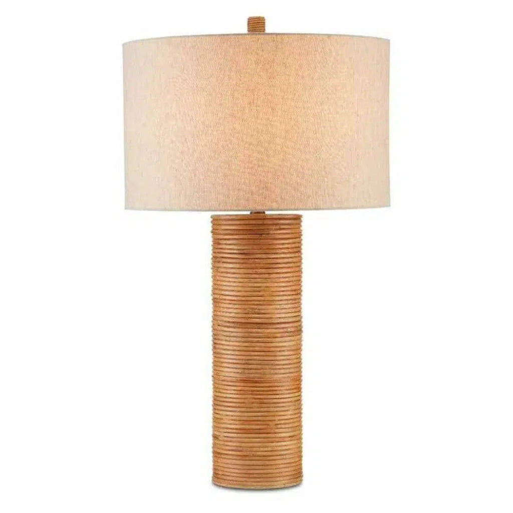 Salome Rattan Table Lamp - LOOMLAN - Currey & Co - Table Lamps