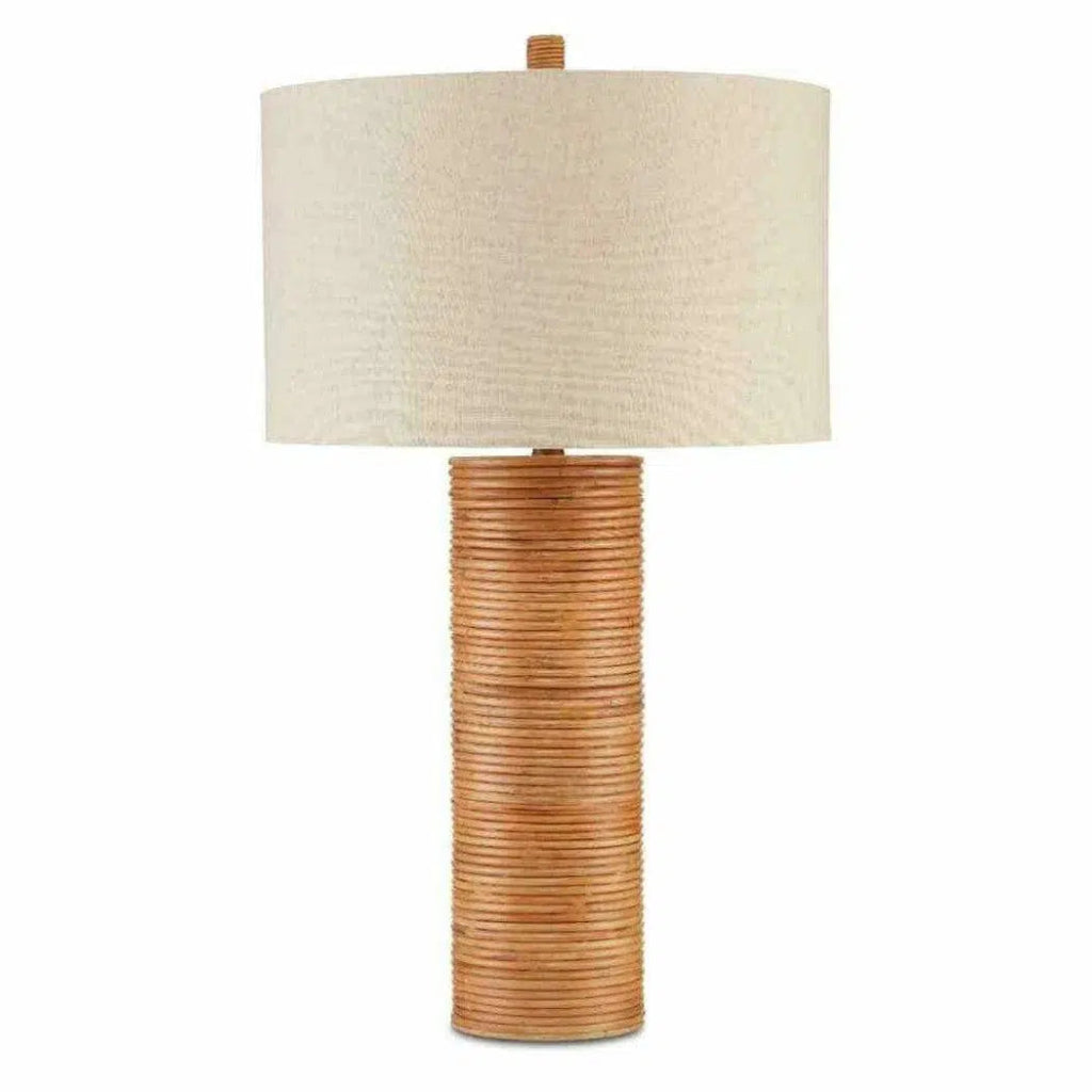 Salome Rattan Table Lamp - LOOMLAN - Currey & Co - Table Lamps