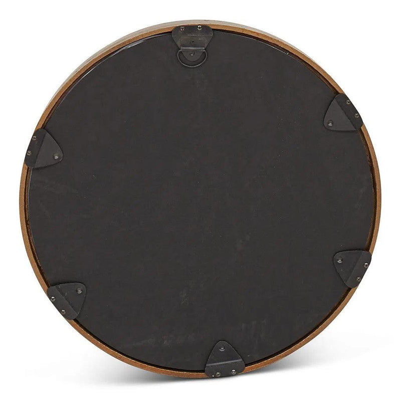 Samar Reclaimed Aluminum Round Mirror - LOOMLAN - Urbia - Wall Mirrors