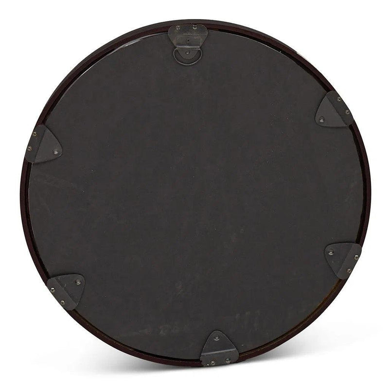 Samar Reclaimed Aluminum Round Mirror - LOOMLAN - Urbia - Wall Mirrors