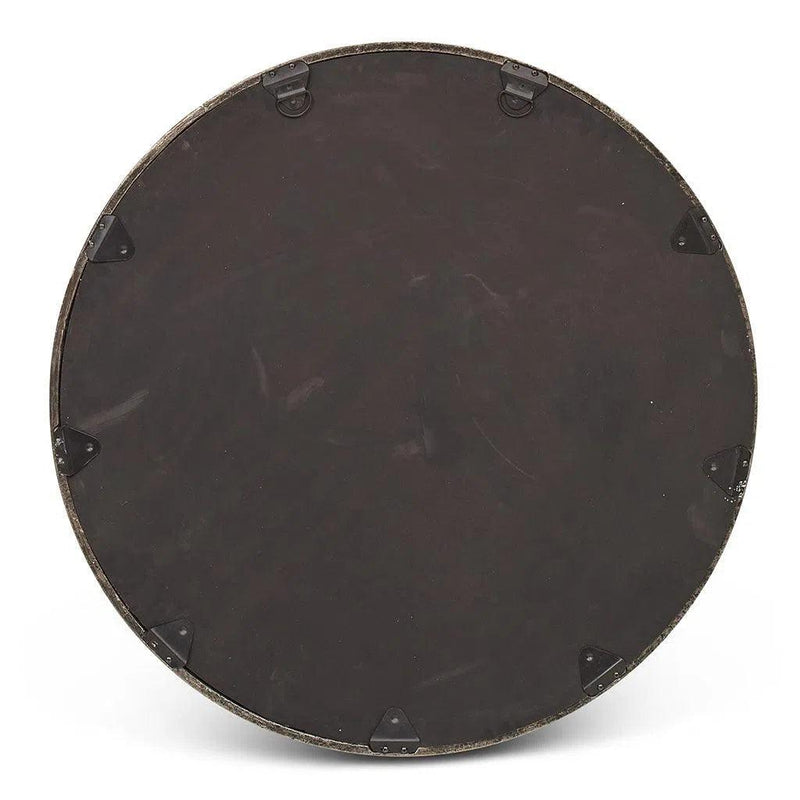 Samar Reclaimed Aluminum Round Mirror - LOOMLAN - Urbia - Wall Mirrors