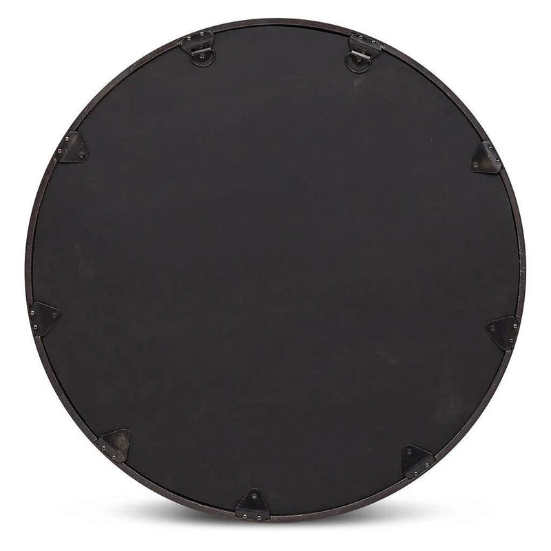 Samar Reclaimed Aluminum Round Mirror - LOOMLAN - Urbia - Wall Mirrors