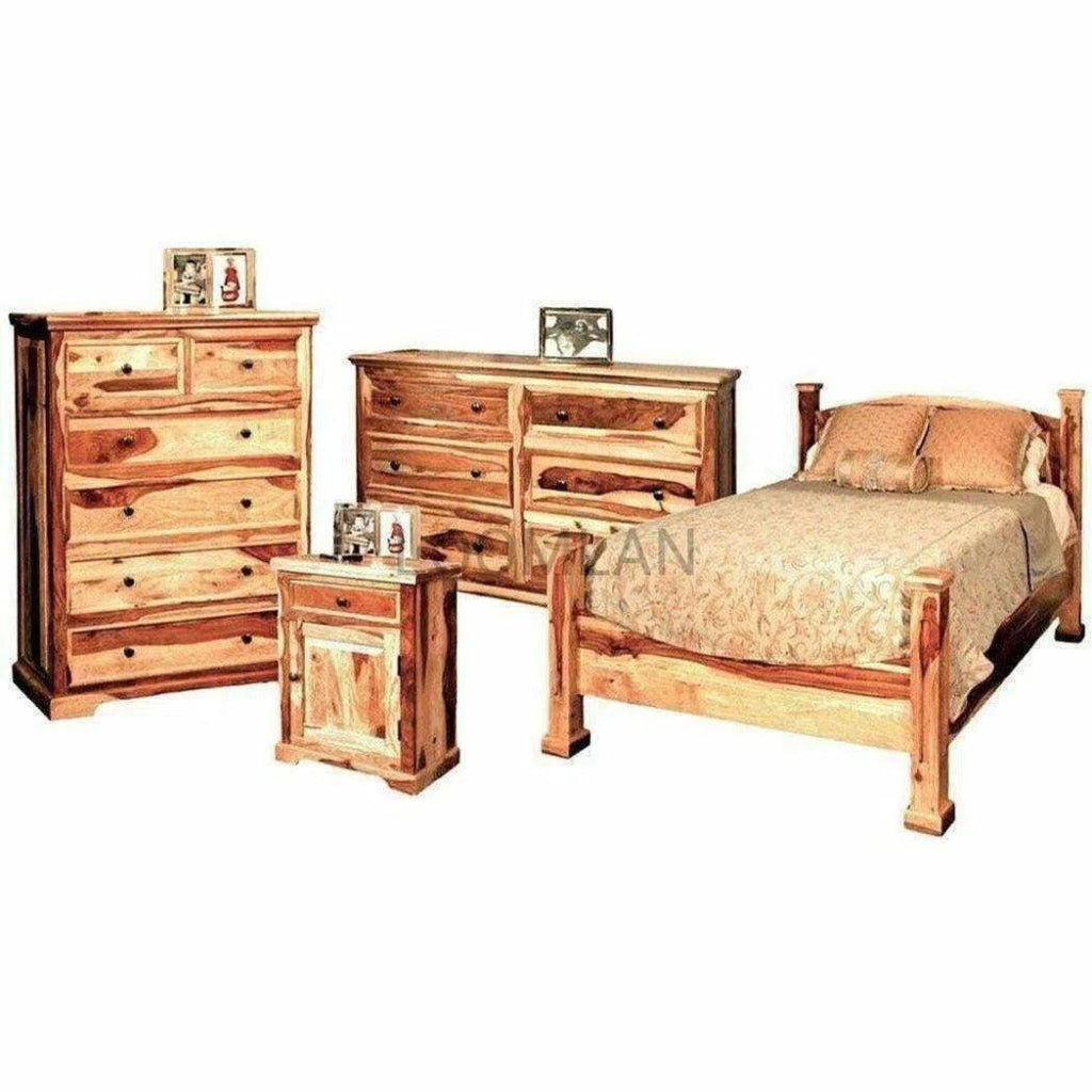 Samoa Brown Wooden Bed Frame - LOOMLAN - LOOMLAN - Beds