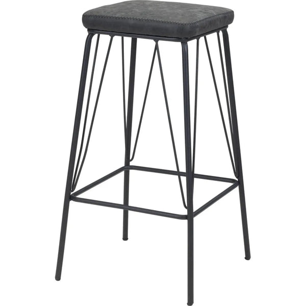 Samuel Counter Stool 2PC Vintage Black - LOOMLAN - Zuo Modern - Counter Stools