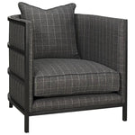 Sandra Steel Frame Fabric Armchair - LOOMLAN - CFC - Club Chairs