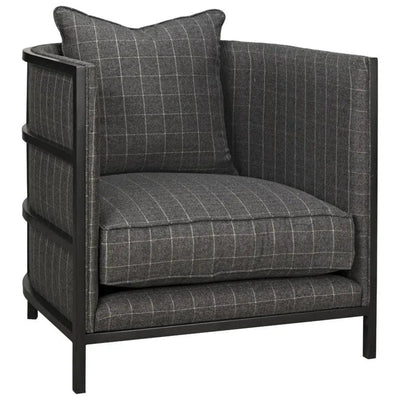 Sandra Steel Frame Fabric Armchair - LOOMLAN - CFC - Club Chairs