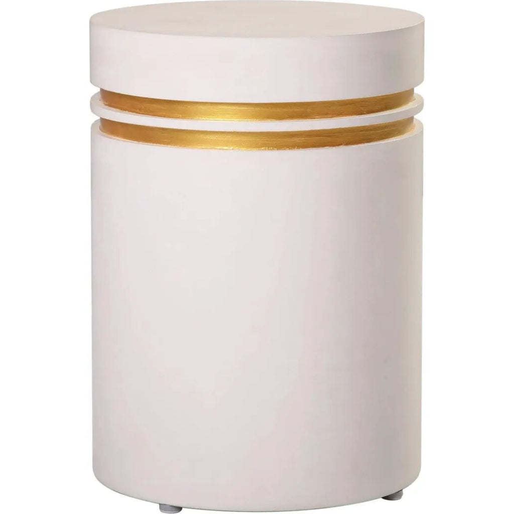 Santori Double Ring Tall - Gold Outdoor End table - LOOMLAN - Seasonal Living - Outdoor Side Tables