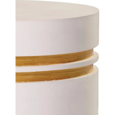 Santori Double Ring Tall - Gold Outdoor End table - LOOMLAN - Seasonal Living - Outdoor Side Tables