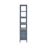Santos Vintage Navy Storage Etagere - LOOMLAN - Currey & Co - Etageres