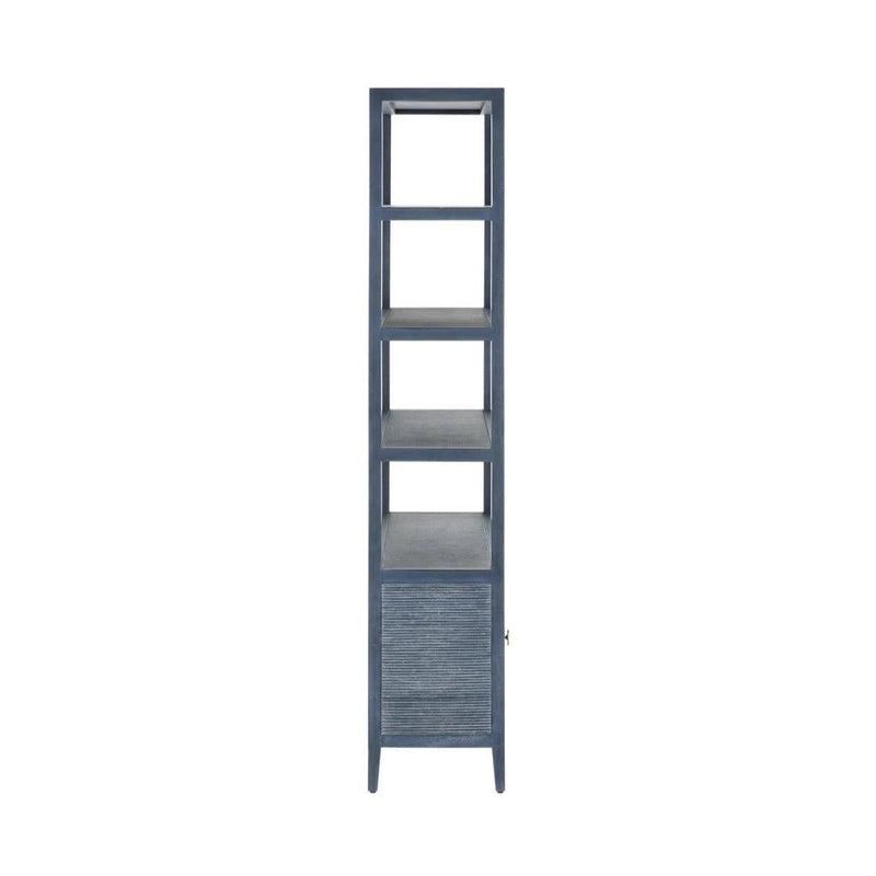 Santos Vintage Navy Storage Etagere - LOOMLAN - Currey & Co - Etageres
