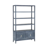 Santos Vintage Navy Storage Etagere - LOOMLAN - Currey & Co - Etageres