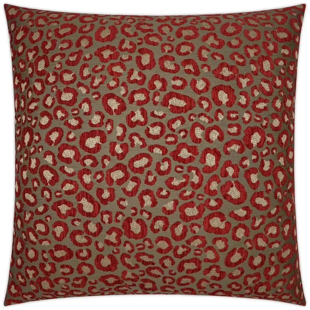 Sarafina Wine Red Taupe Large Throw Pillow Insert - LOOMLAN - D.V. Kap - Throw Pillows