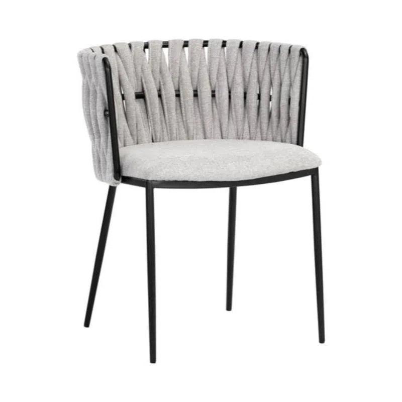 Sarai Dining Armchair Modern With Steel Legs - LOOMLAN - SUNPAN - Dining Chairs