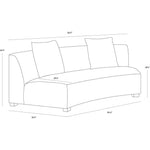 Sarasota Modular Sofa Rhapsody Greige Throw Pillows - LOOMLAN - SUNPAN - Modular Sofas