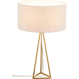 Sascha Table Lamp White & Gold - LOOMLAN - Zuo Modern - Table Lamps