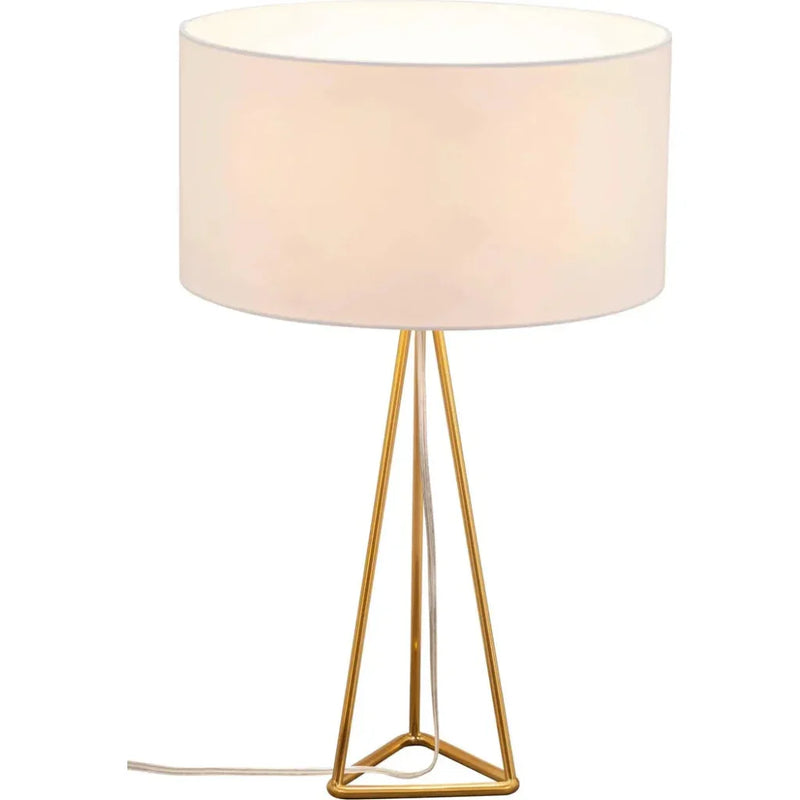 Sascha Table Lamp White & Gold - LOOMLAN - Zuo Modern - Table Lamps
