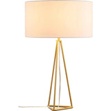 Sascha Table Lamp White & Gold - LOOMLAN - Zuo Modern - Table Lamps