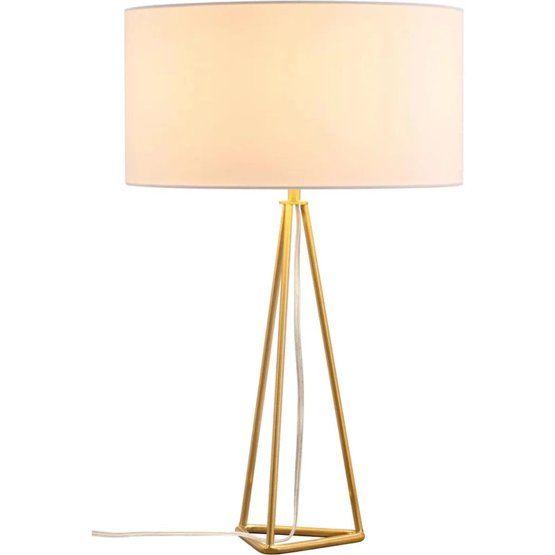 Sascha Table Lamp White & Gold - LOOMLAN - Zuo Modern - Table Lamps