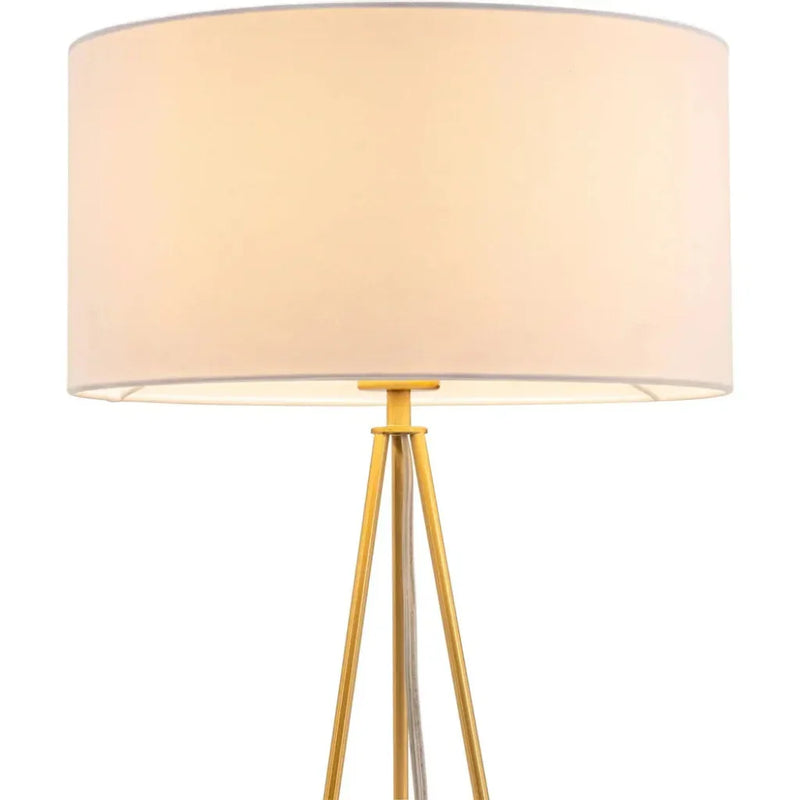 Sascha Table Lamp White & Gold - LOOMLAN - Zuo Modern - Table Lamps