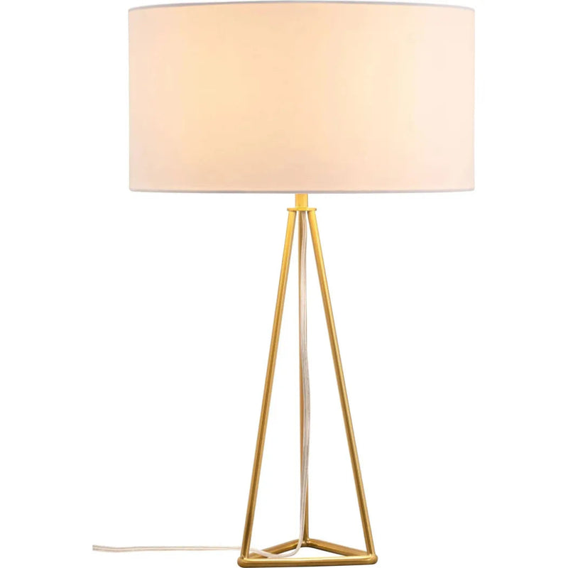 Sascha Table Lamp White & Gold - LOOMLAN - Zuo Modern - Table Lamps