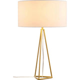 Sascha Table Lamp White & Gold - LOOMLAN - Zuo Modern - Table Lamps