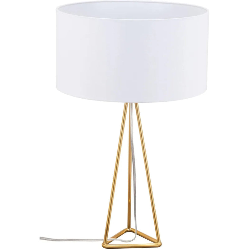 Sascha Table Lamp White & Gold - LOOMLAN - Zuo Modern - Table Lamps