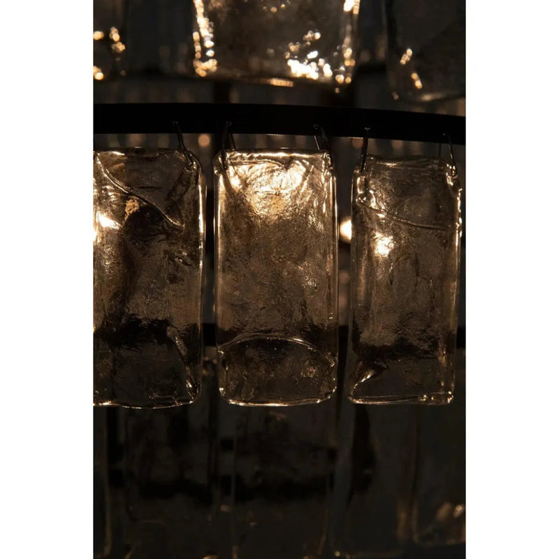 Satellite Black Steel and Glass Chandelier - LOOMLAN - Noir - Chandeliers