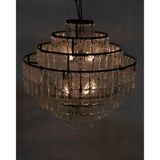 Satellite Black Steel and Glass Chandelier - LOOMLAN - Noir - Chandeliers