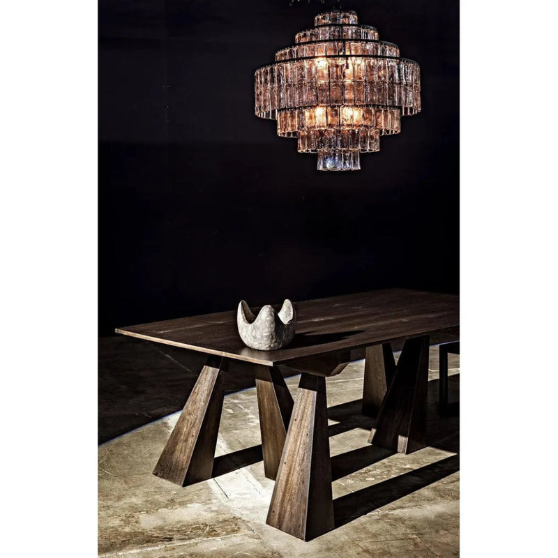 Satellite Black Steel and Glass Chandelier - LOOMLAN - Noir - Chandeliers