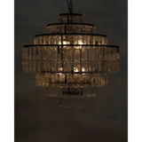 Satellite Black Steel and Glass Chandelier - LOOMLAN - Noir - Chandeliers
