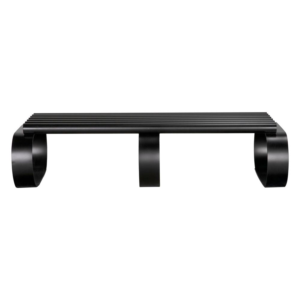 Satish Industrial Steel Black Bedroom Bench - LOOMLAN - Noir - Bedroom Benches