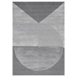 Satomy Anthracite Grey Geometric Wool Rug - LOOMLAN - Linie Design - Area Rugs