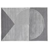 Satomy Anthracite Grey Geometric Wool Rug - LOOMLAN - Linie Design - Area Rugs