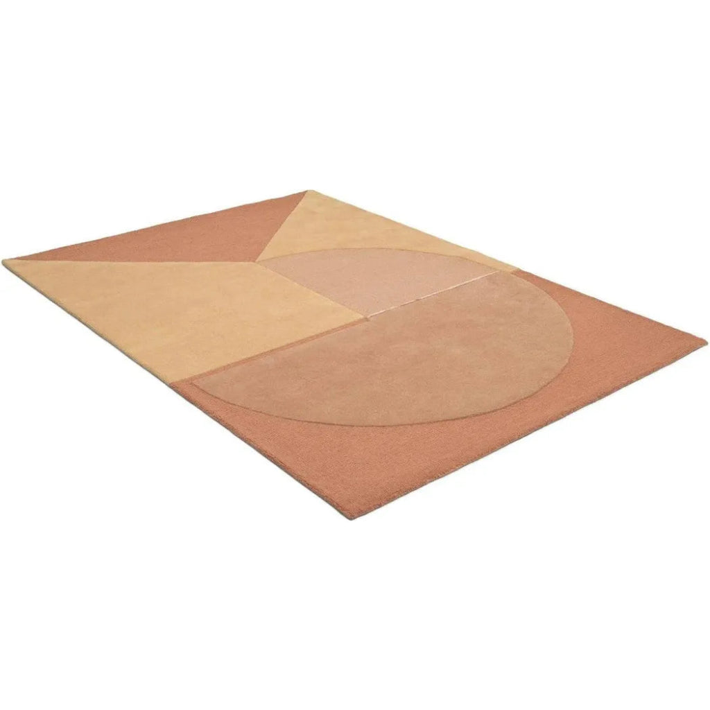 Satomy Rose Geometric Handmade Wool Rug - LOOMLAN - Linie Design - Area Rugs