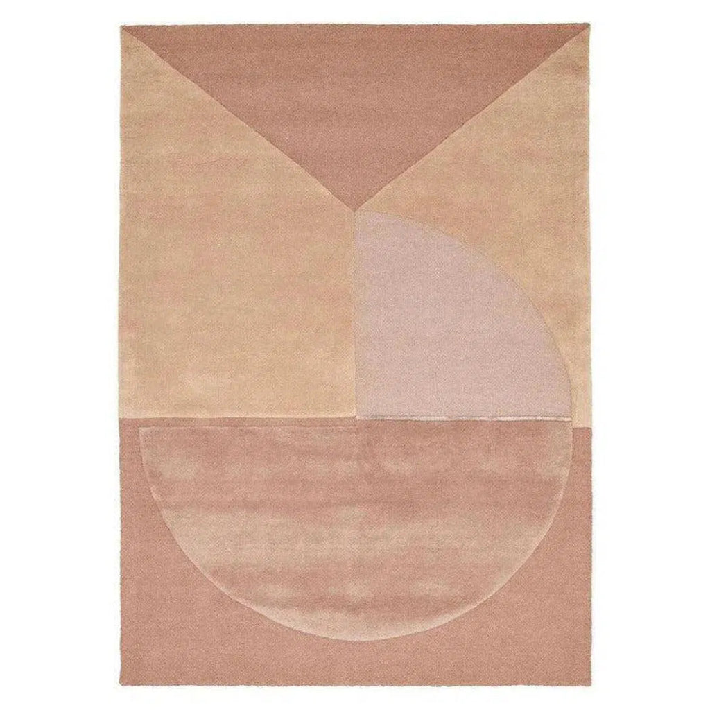 Satomy Rose Geometric Handmade Wool Rug - LOOMLAN - Linie Design - Area Rugs