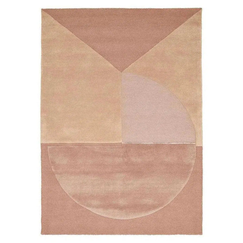 Satomy Rose Geometric Handmade Wool Rug - LOOMLAN - Linie Design - Area Rugs