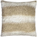 Savage Faux Fur Tan Taupe Large Throw Pillow Insert - LOOMLAN - D.V. Kap - Throw Pillows