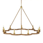 Savoie Rattan Wrapped Chandelier - LOOMLAN - Currey & Co - Chandeliers