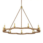 Savoie Rattan Wrapped Chandelier - LOOMLAN - Currey & Co - Chandeliers