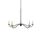 Saxon Iron Framed Small Black Chandelier - LOOMLAN - Currey & Co - Chandeliers