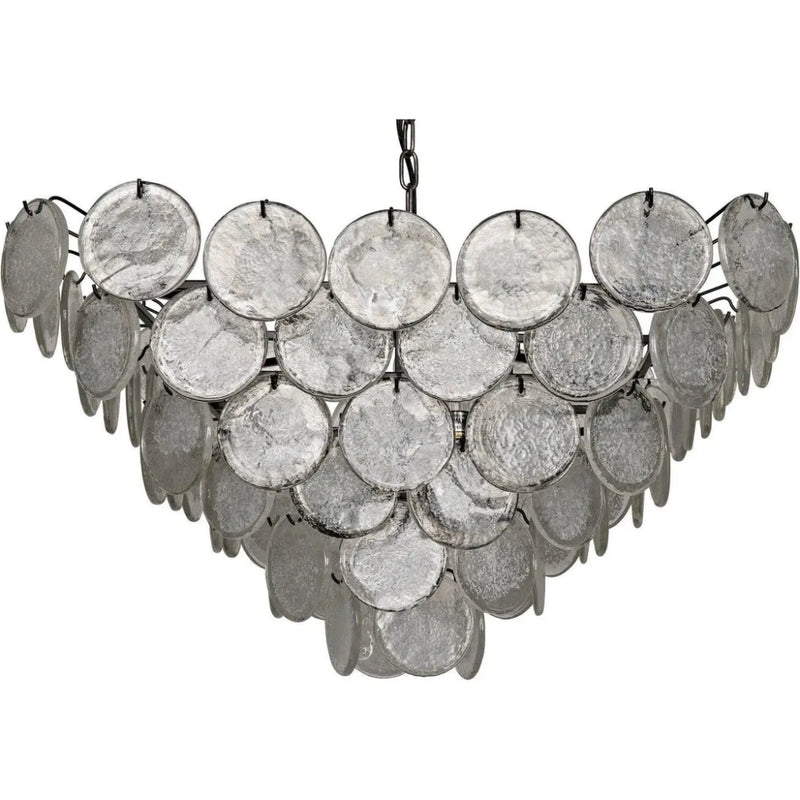 Scala Metal and Glass Chandelier - LOOMLAN - Noir - Chandeliers