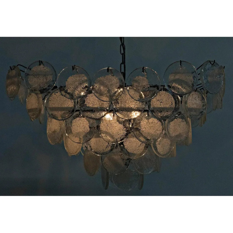 Scala Metal and Glass Chandelier - LOOMLAN - Noir - Chandeliers