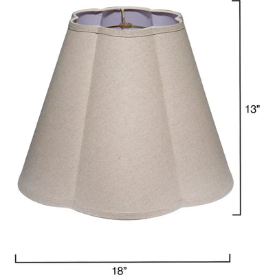 Scalloped Generous Styled Lamp Shade - LOOMLAN - Jamie Young - Table Lamps