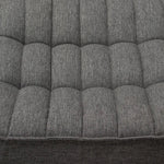 Scooped Seat Ottoman Grey Fabric - LOOMLAN - Diamond Sofa - Modular Components