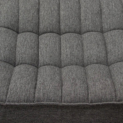 Scooped Seat Ottoman Grey Fabric - LOOMLAN - Diamond Sofa - Modular Components