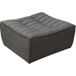 Scooped Seat Ottoman Grey Fabric - LOOMLAN - Diamond Sofa - Modular Components