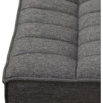 Scooped Seat Ottoman Grey Fabric - LOOMLAN - Diamond Sofa - Modular Components